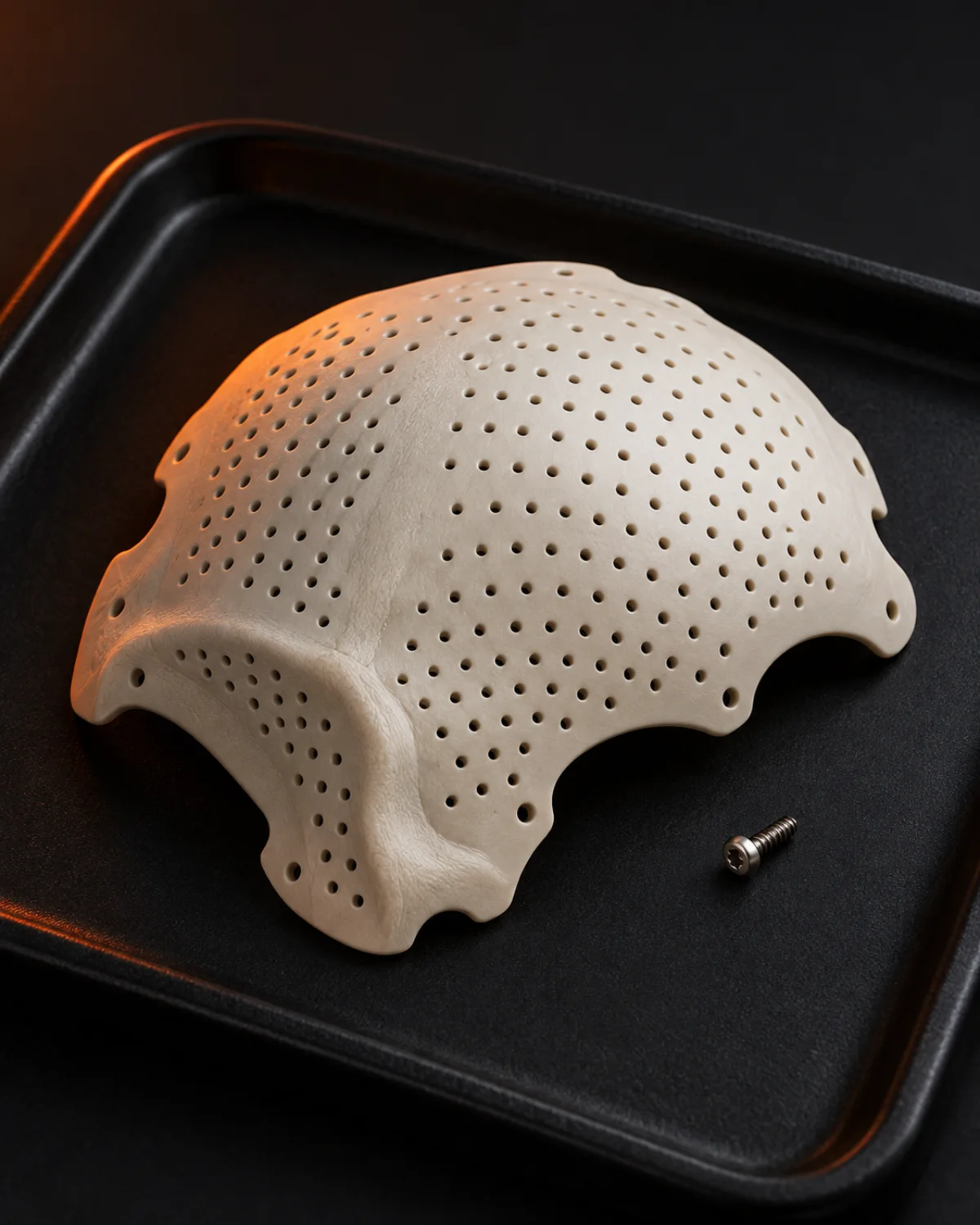 Patient-specific cranial implant in medical-grade PEEK
